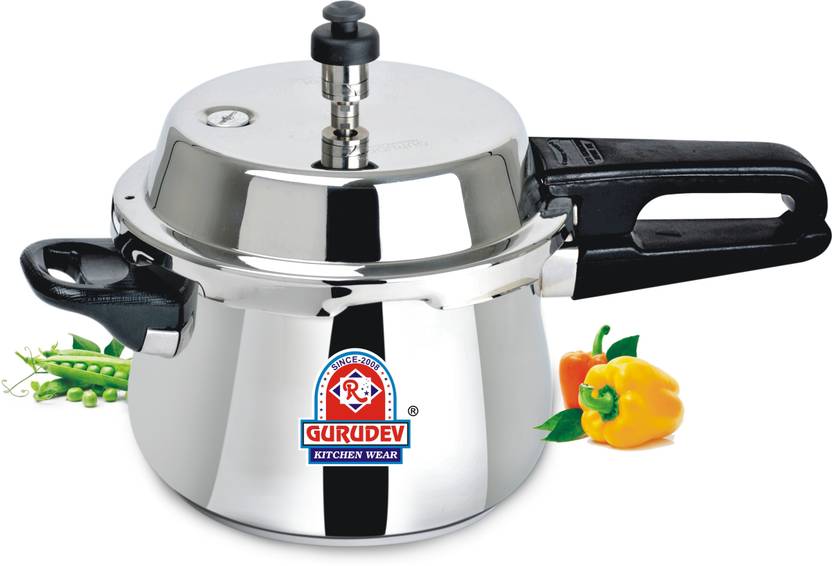 GURUDEV 2.5 L Pressure Cooker (Induction Bottom, Stainless Steel) 