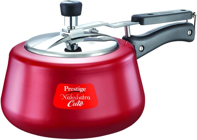 Prestige Nakshatra Cute 3L Aluminium Pressure Cooker (Red)