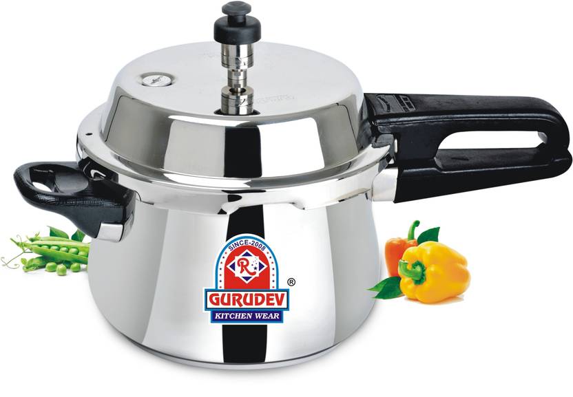 GURUDEV 2.5 L Pressure Cooker (Induction Bottom, Stainless Steel) 