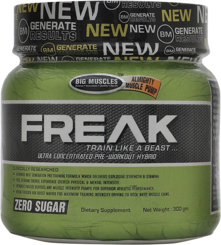 Big Muscles Freak Preworkout 300 Gram Orange Blast Bcaa