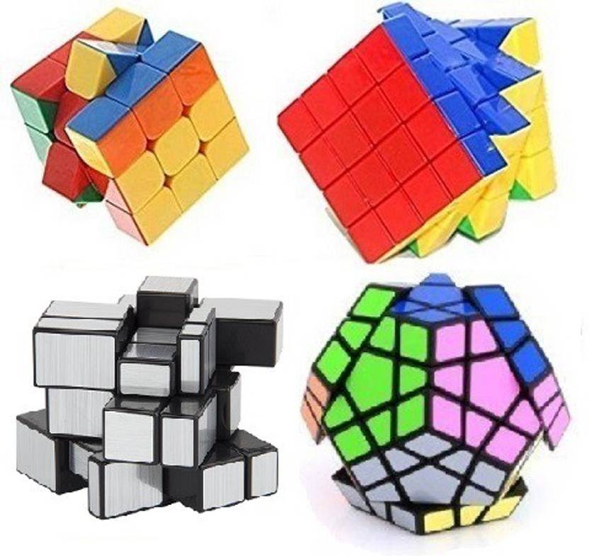 Mayatra S Combo Of Shengshou Master 3x3 Silver Mirror Cube 4 4 Stickerless Cube Magic Rubik Puzzle 4 Pcs 4 Pieces