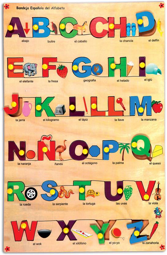 SKILLOFUN Skillofun Spanish Alphabet Picture Tray Skillofun Spanish