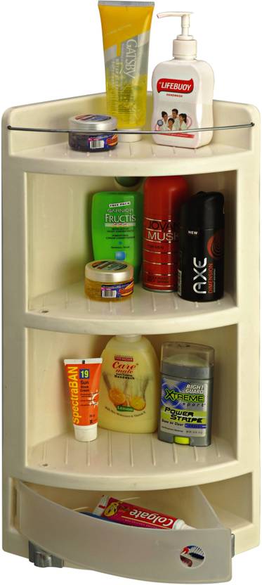 Cipla Plast Italy Corner Cabinet Ivory Plastic Wall Shelf In Cipla Plast Italy Corner Cabinet Ivory Plastic Wall Shelf