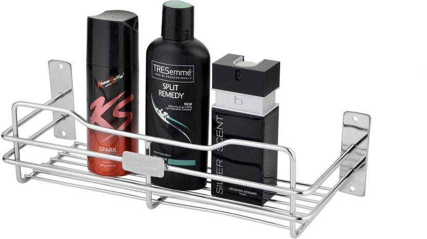 Leaves Perfume Rack Pack Of 1 Pcs Stainless Steel Wall Shelf