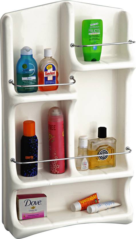 Cipla Plast Oasis Bath Plastic Wall Shelf In India Cipla Plast Oasis Bath Plastic Wall Shelf Number Of Shelves 5 White