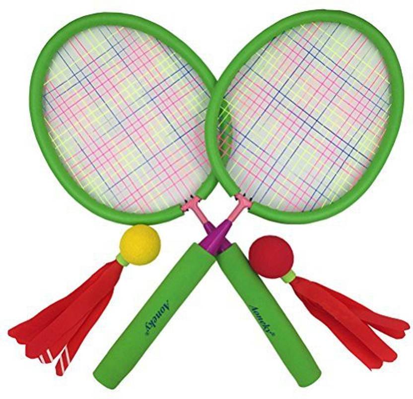 Aoneky Outdoor Badminton Racket Toys Set G4 Strung Badminton Racq...
