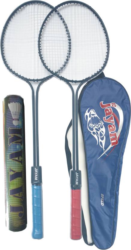 Jayam Speed (2 Racket,10 Pcs Shuttle,Bag) G3 Strung Badminton Racquet (Multicolor, Weight - 400 g) 