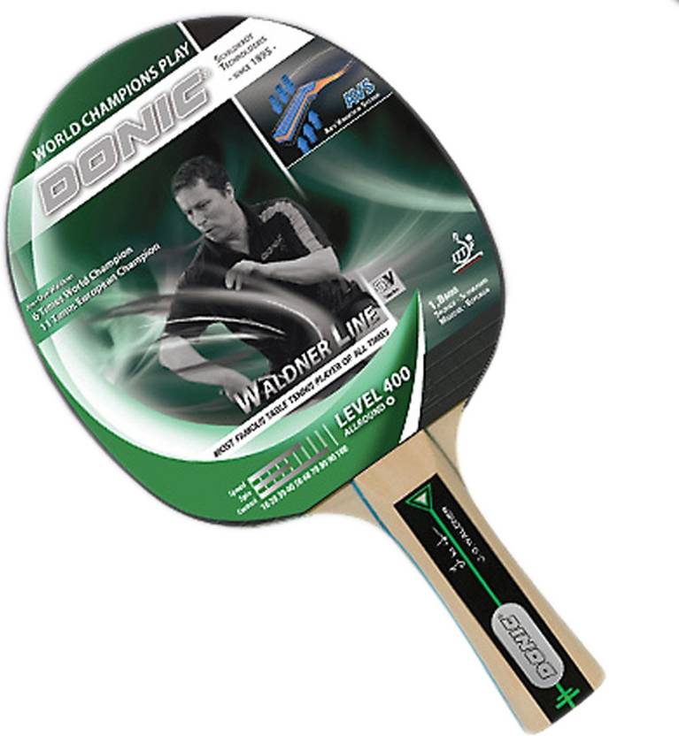 Donic Waldner 400 G1 Unstrung Table Tennis Racquet (Green, Weight - 120 g) 