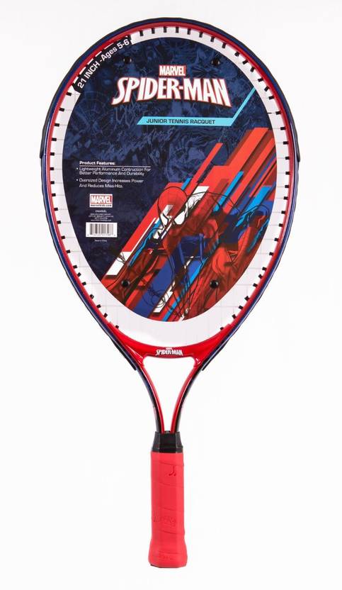 Spiderman Junior Tennis Racquet with Happy Face Vibration Dampene...