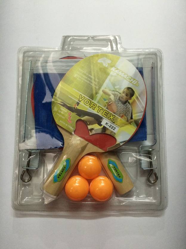 KAMACHI VORTEX G4 Unstrung Table Tennis Racquet (Red, Black, Weight - 500 g) 