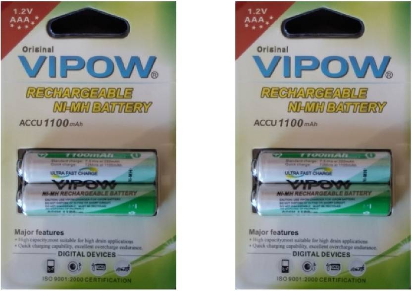 Vipow 1.2v AAA 1100 2 Pcs Battery Vipow