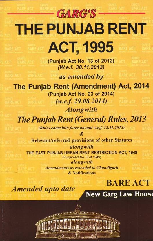 The Punjab Rent Act, 1995 Buy The Punjab Rent Act, 1995 by Rajesh Gupta, Advocate at Low Price