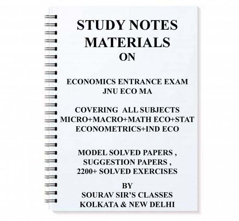 Study Notes Material On Economics Entrance Exam For Jnu Buy Study - study notes material on economics entrance exam for jnu buy study notes material on economics entrance exam for jnu by sourav das at low price in india