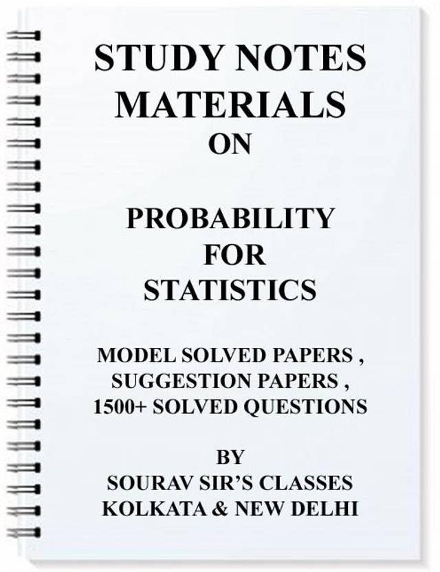 Study Notes Materials On Probability Statistics For All