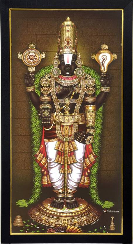 j 3 frame inch Swamy Venkateswara God 101Temples TulasiMala Photo