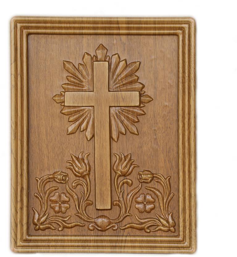 Everpep Holy Cross Wall Hanging Relief Art Panel