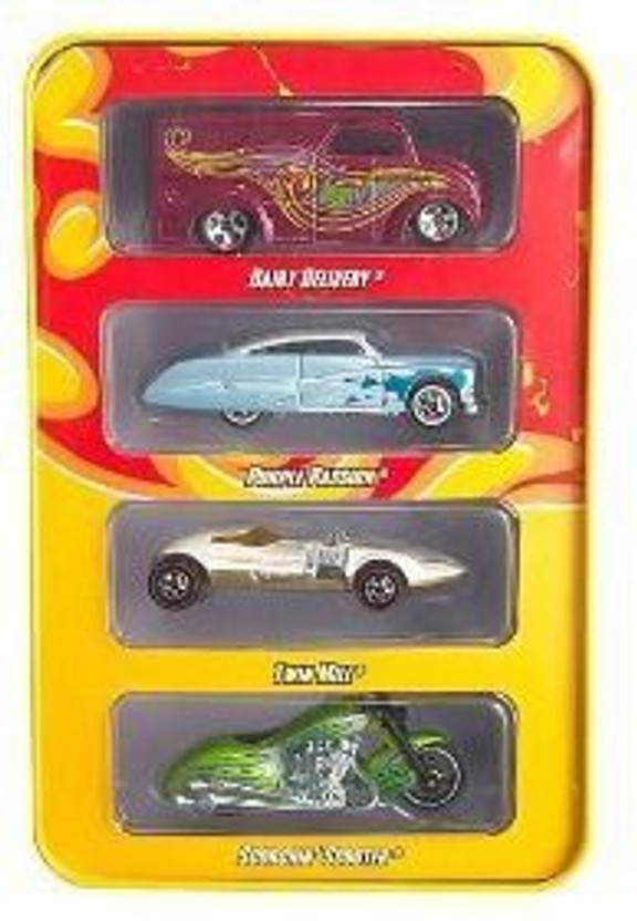 HOT WHEELS ORIGINALS 4-CAR PACK TIN SINCE 68 #1 OF 1 dairy delivery