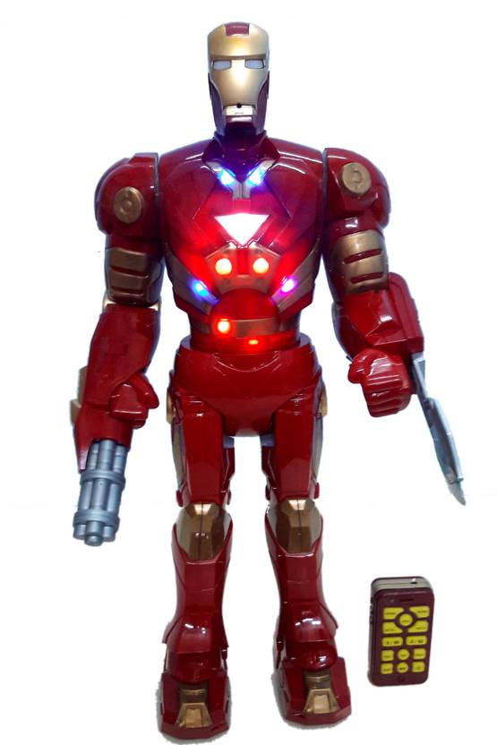 Wishkart 20 inches Iron Man Remote Control Robot Toy 20 inches Iron