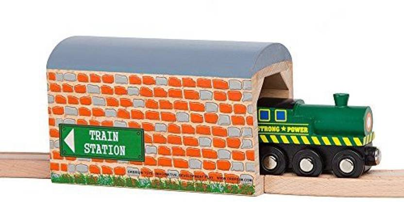 Orbrium Toys Large Wooden Train Tunnel Track Fits Thomas Brio Orbrium Toys Large Wooden Train Tunnel Track Fits Thomas Brio Chugginginton Set Multicolor