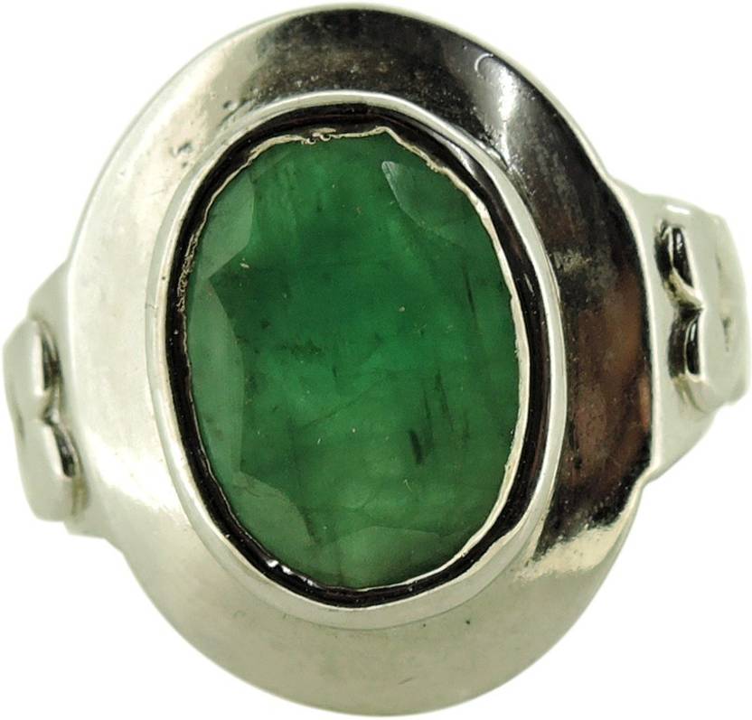 Rashi Ratan Jaipur Silver Emerald Ring Price in India Buy Rashi Ratan