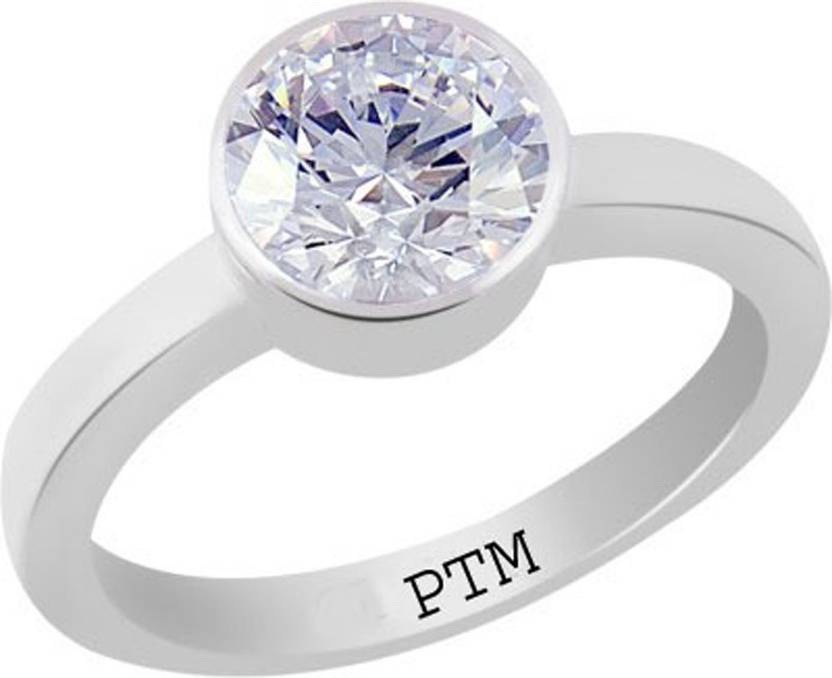 PTM Certified Zircon (American Diamond) Gemstone 10.25 Ratti ...