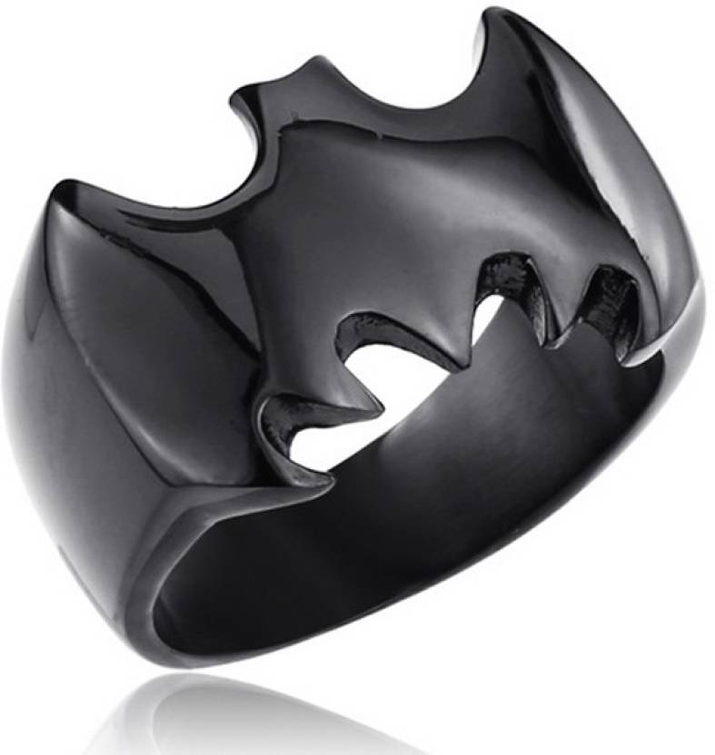 Cilver Fashion Black High Polished Batman Stainless Steel Ring Price in  India - Buy Cilver Fashion Black High Polished Batman Stainless Steel Ring  Online at Best Prices in India 