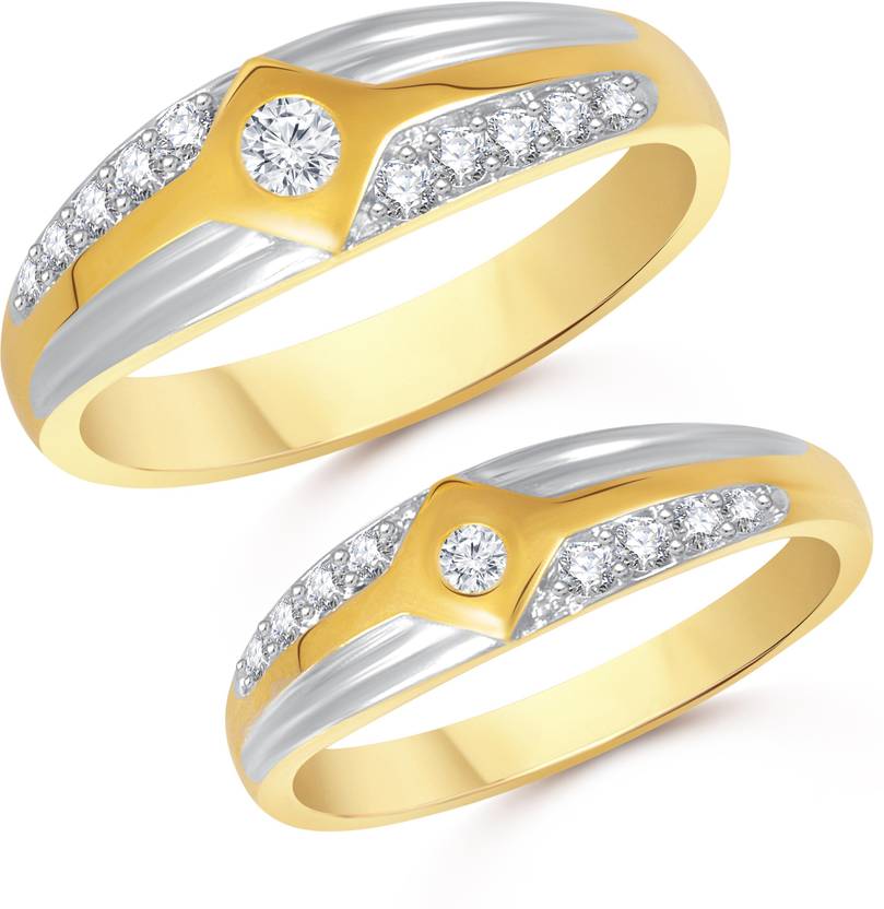 Vk Jewels Proposal Wedding Rings Alloy Cubic Zirconia Gold Vk Jewels Proposal Wedding Rings Alloy Cubic Zirconia Gold Plated Ring Set