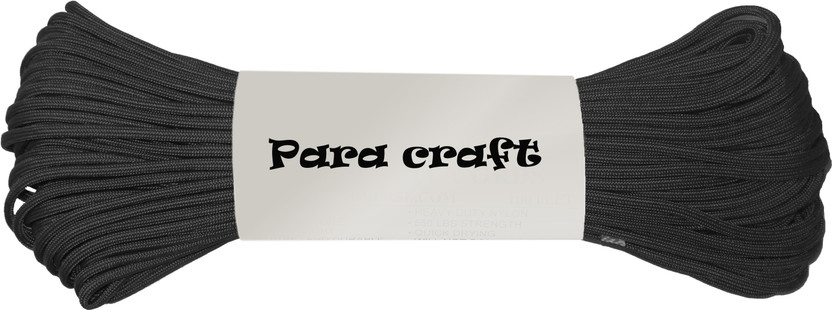 Paracraft Paracraft 50ft 550 Paracord Parachute Survival Cord - Black Multicolor(Length: 30 m, Diameter: 4 mm) - Flipkart Deal