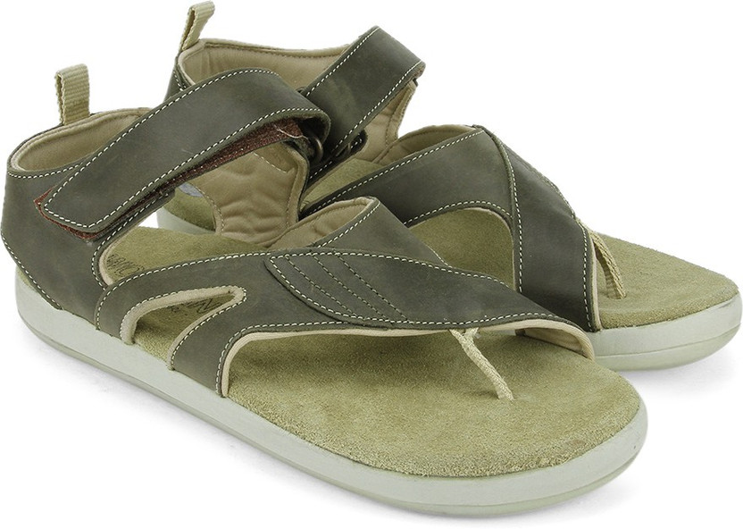 WOODLAND Men Green Sandals - Buy NUBUCK 
