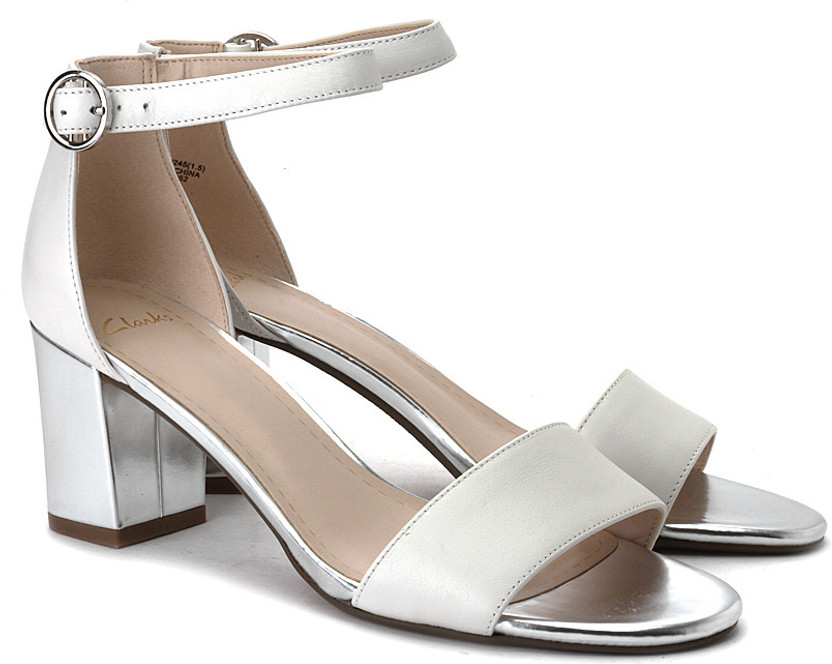Clarks silver heels Clearance