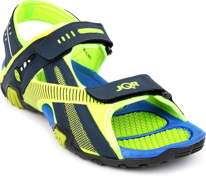 JQR Men Navy, Green Sandals - Buy Navy 