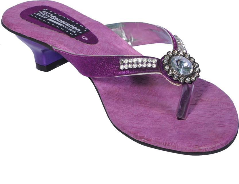 party wear sandal Women Purple Heels 