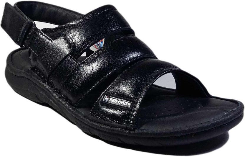 RED CHIEF Men Black Sandals - Buy Black 