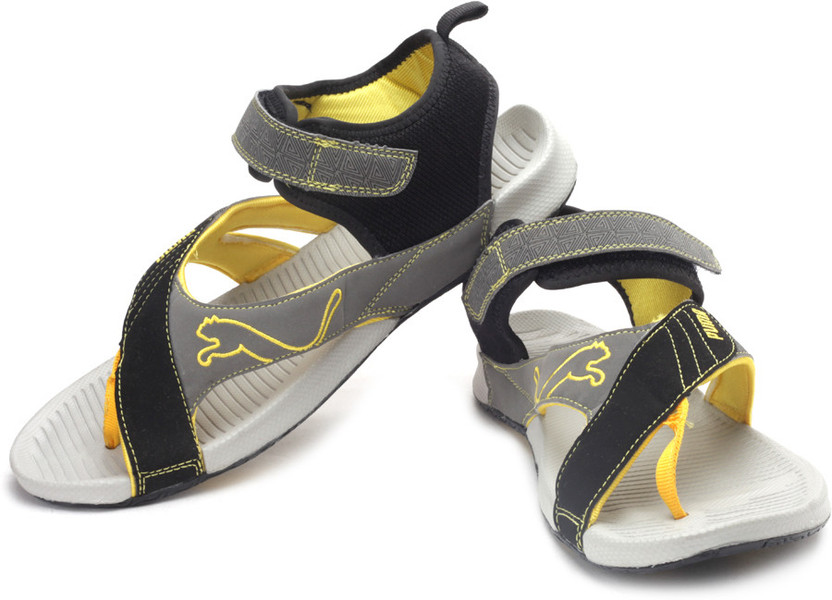 puma yellow sandals