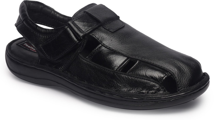Feather Leather Genuine Black Men Black 