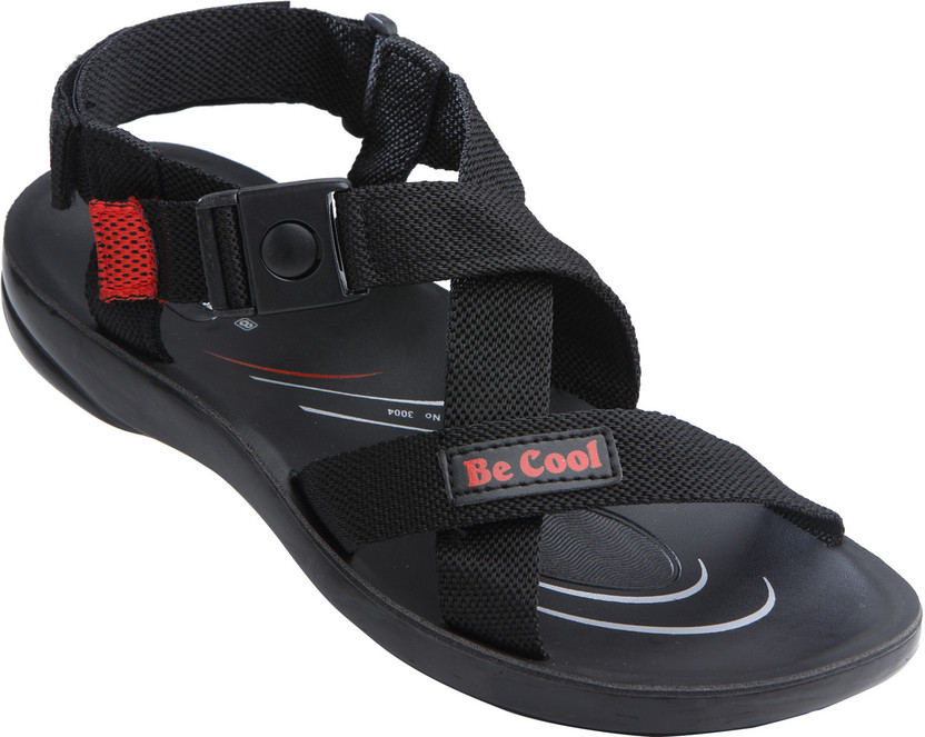 VKC Men Black Sandals - Buy Black Color 