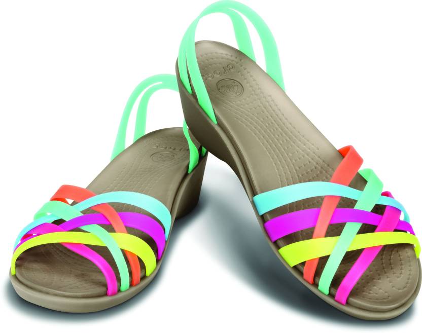 CROCS Huarache Mini Women Wedges - Buy Multi Color Color CROCS Huarache  Mini Women Wedges Online at Best Price - Shop Online for Footwears in India  