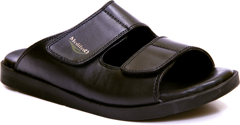 MEDIFEET Men Black Sandals - Buy Black 