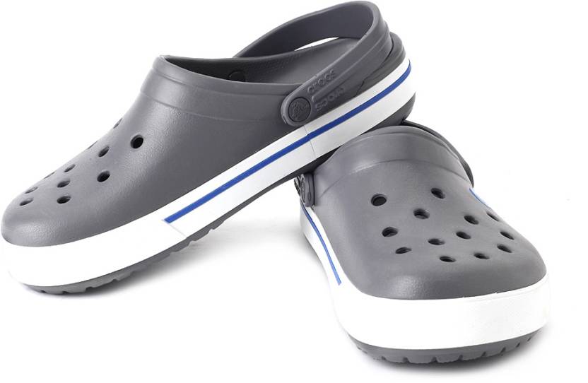 CROCS Crocband  Clog Men Grey Sandals - Buy Charcoal, Sea blue Color CROCS  Crocband  Clog Men Grey Sandals Online at Best Price - Shop Online for  Footwears in India 