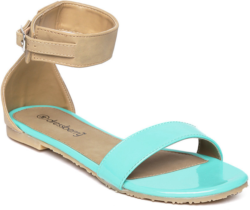 green flats for women