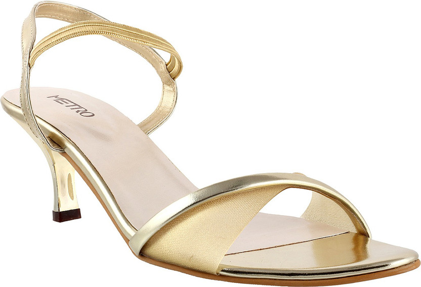 METRO Women Gold Heels - Buy 15,GOLD