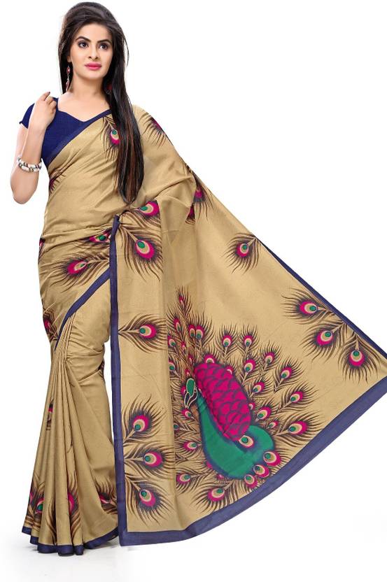 AJS Printed Fashion Art Silk Saree