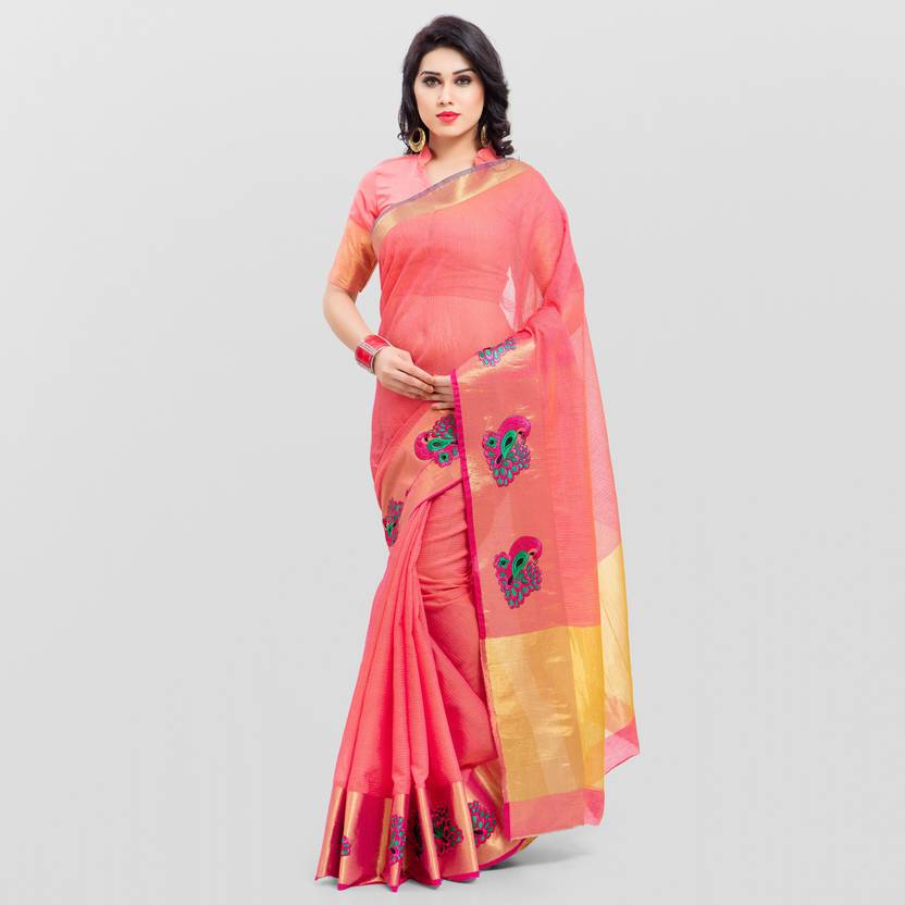 SARNGIN BOUTIQUE Embellished Bollywood Silk, Silk Cotton Blend Saree