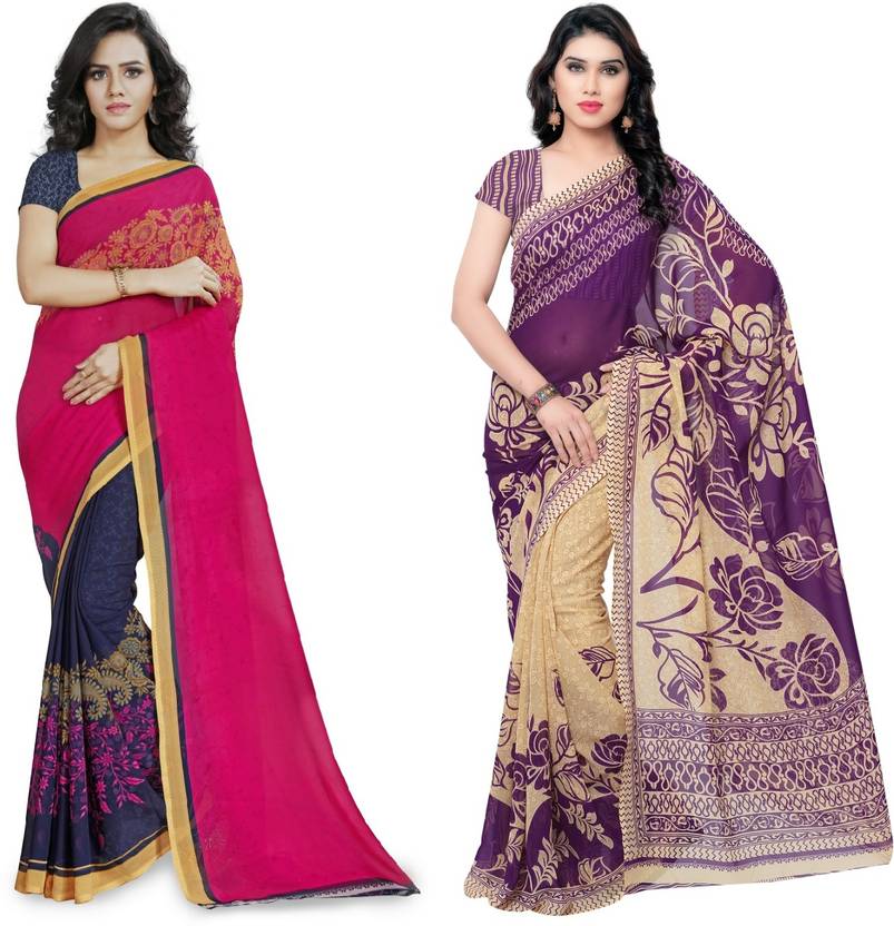 Anand Sarees Printed Fashion Georgette Saree