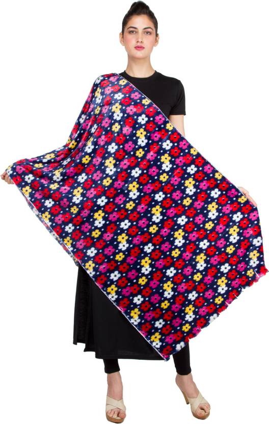 block print velvet shawls