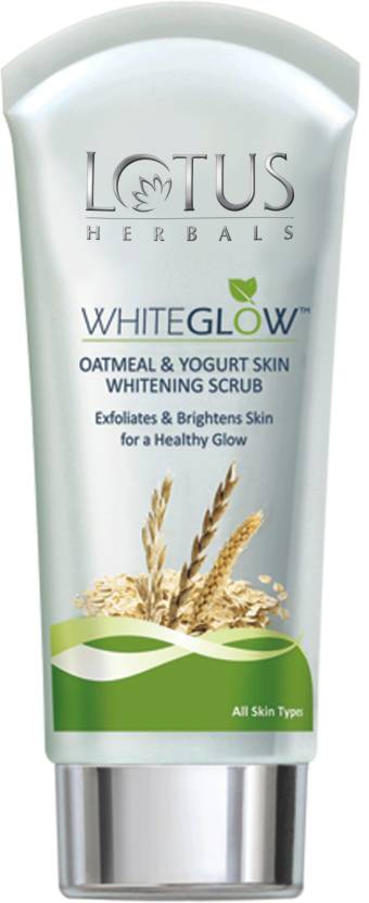 For 109/-(16% Off) Lotus Whiteglow Oatmeal & Yogurt Skin Whitening Scrub  (100 g) at Amazon India