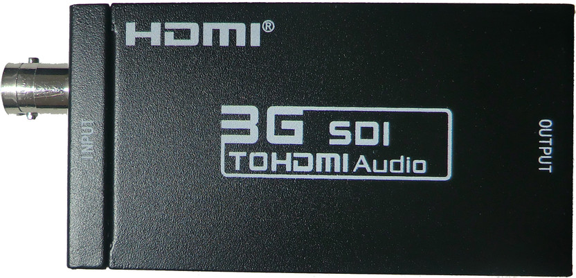 Smart Power Real-time 3G/HD/SD SDI to HDMI Converter, high quality video converter for monitoring and brocasting system MT-SDI-H01 Media Streaming Device(Black)