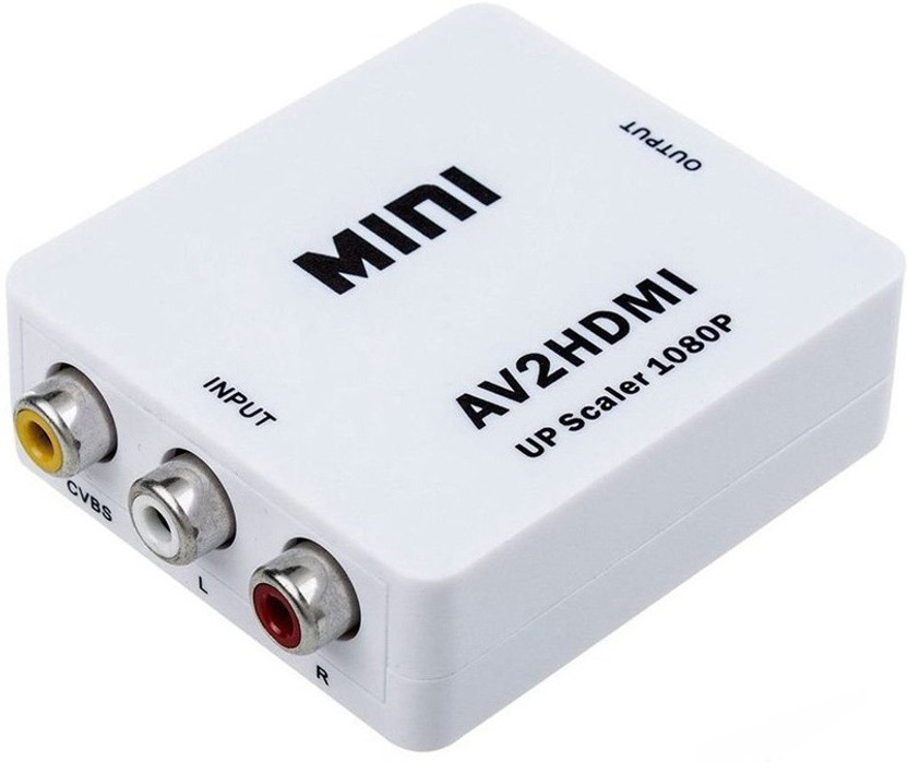 ShopSwipe Mini AV2HDMI AV Composite to HDMI 720p 1080p Upscaling Media Streaming Device(White)