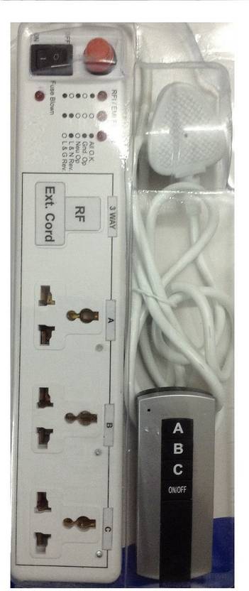 Acme Electronics 3Way Wireless Extension cord with RF Remote Control ...
