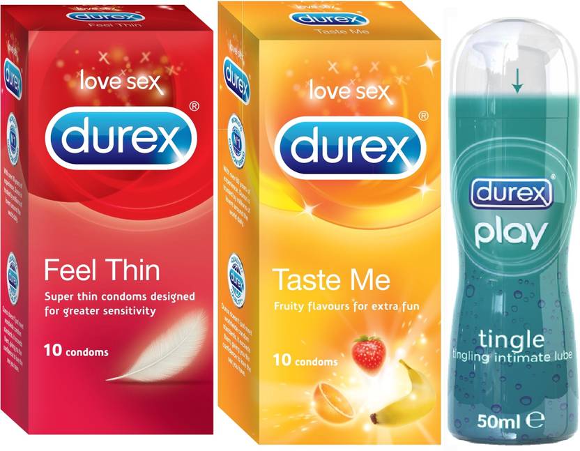 DUREX Feel Thin & Taste Me Combo with Lube Price in India Buy DUREX